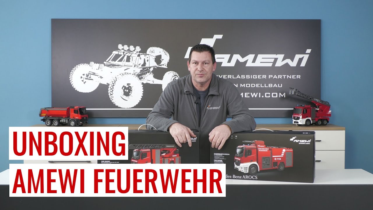 Amewi Mercedes-Benz Arocs Feuerwehrfahrzeuge 1:18 Unboxing & Erklärung