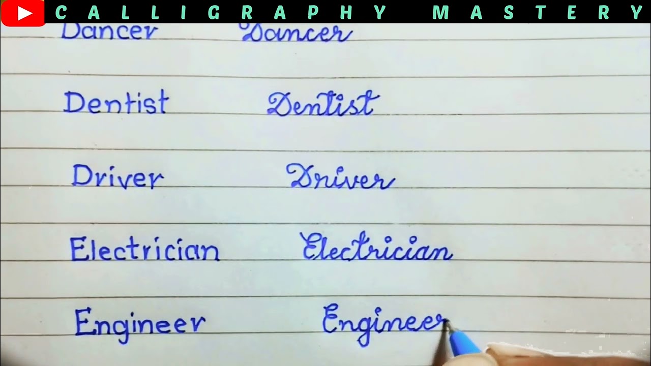 Print Handwriting VS Cursive Handwriting | Basic English Words Practice Calligraphy  | Calligraphy