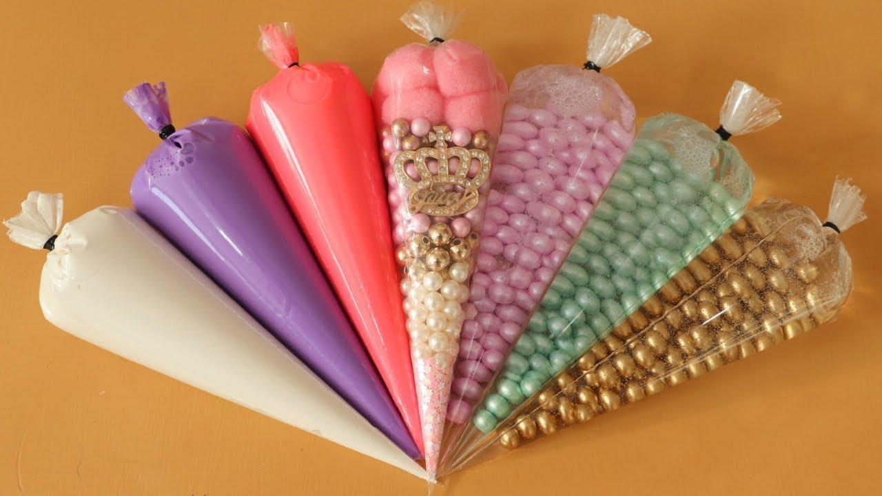 Making Slime with Piping Bags! Most Satisfying Slime Video★ASMR★#ASMR #PipingBags