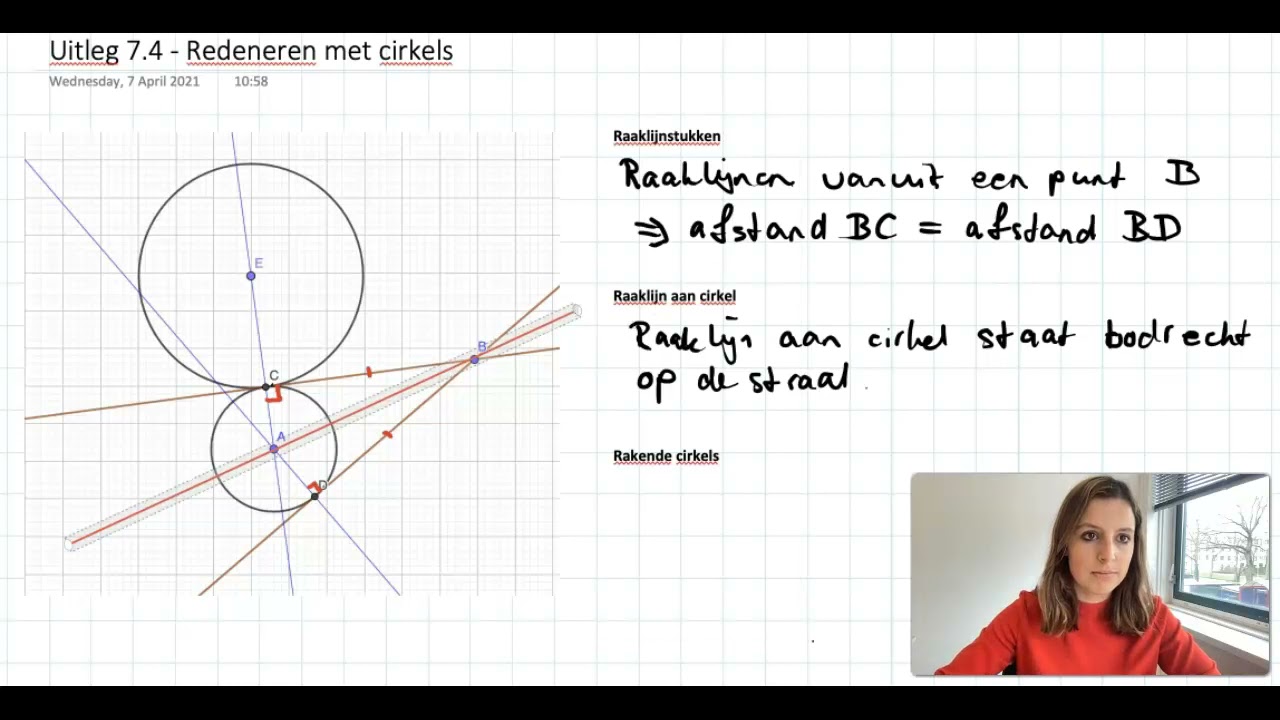 Moderne Wiskunde V5wisB 7.4 Redeneren met cirkels