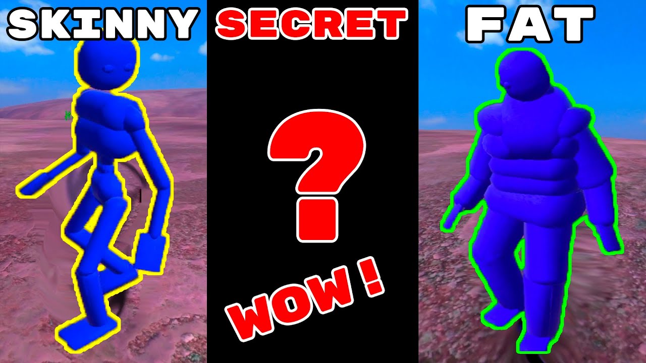 SKINNY & FAT & SECRET | Ragdoll Phisics Battles in Overgrowth #2