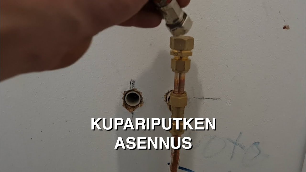 kupariputkien asennus.