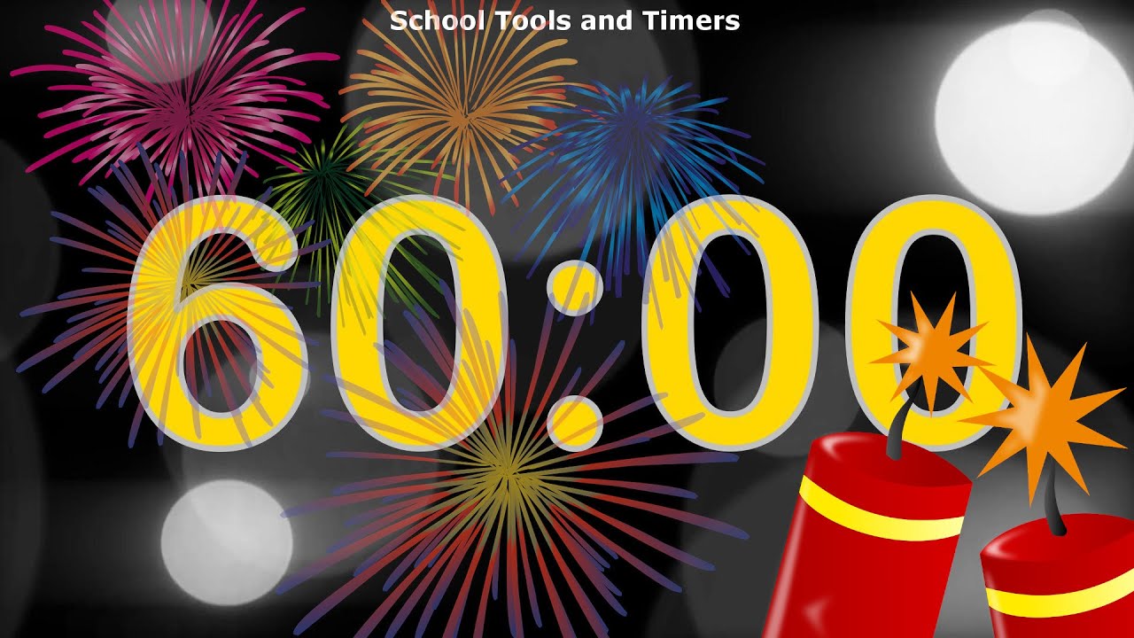 60 Minute Countdown Timer - New Year's Eve! 🎉🧨✨