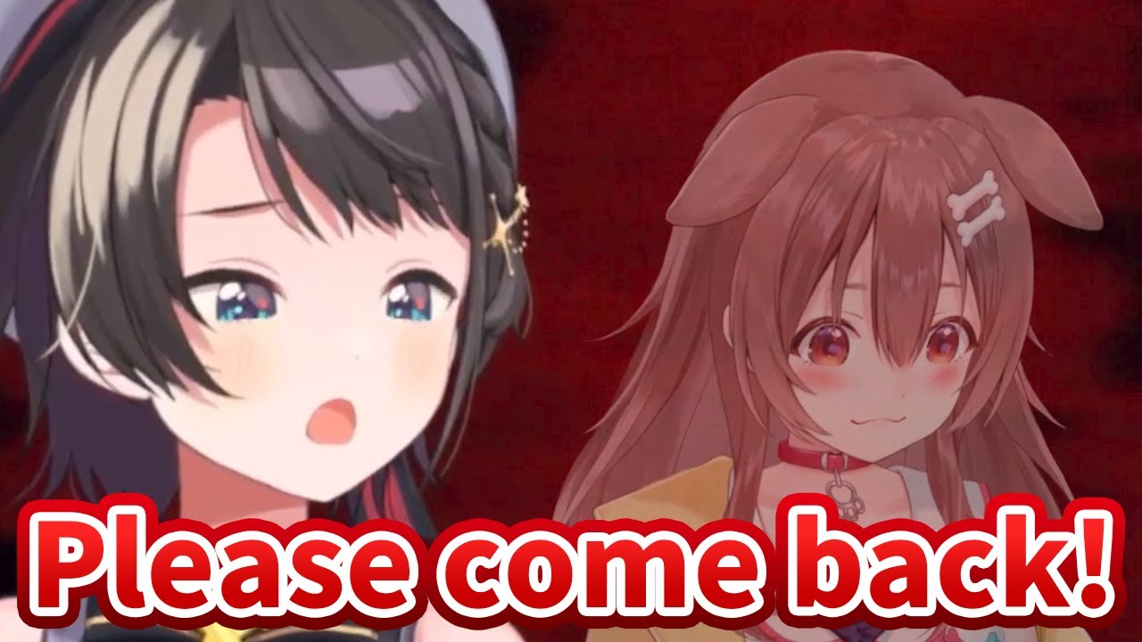 Subaru screams as Korone disappears during their first collab stream [Hololive/Eng sub]