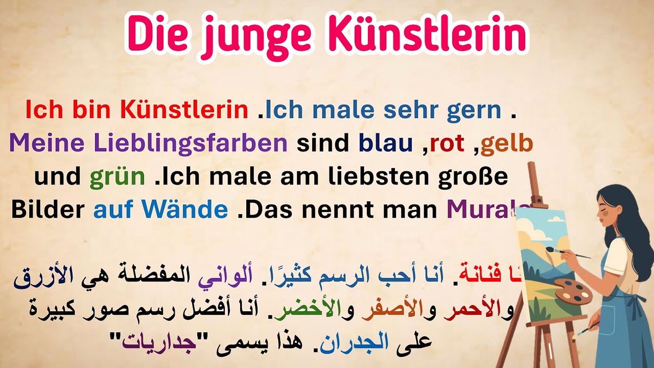 قراءة القصة باللغة الألمانية 