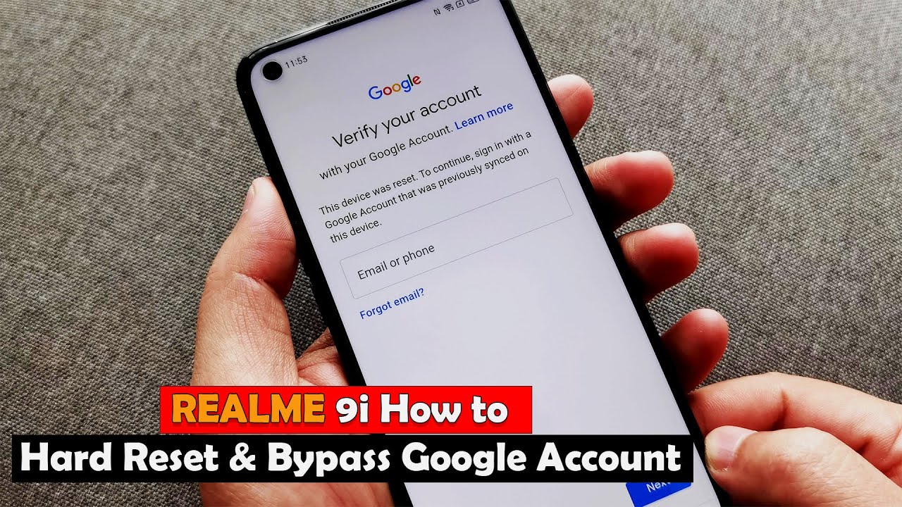 How to Hard Reset & Bypass Google Account REALME 9i