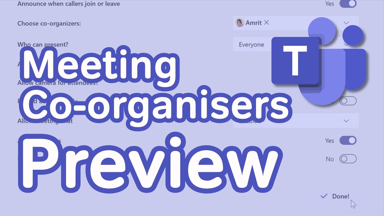 Microsoft Teams | Preview - Meeting Co-Organisers