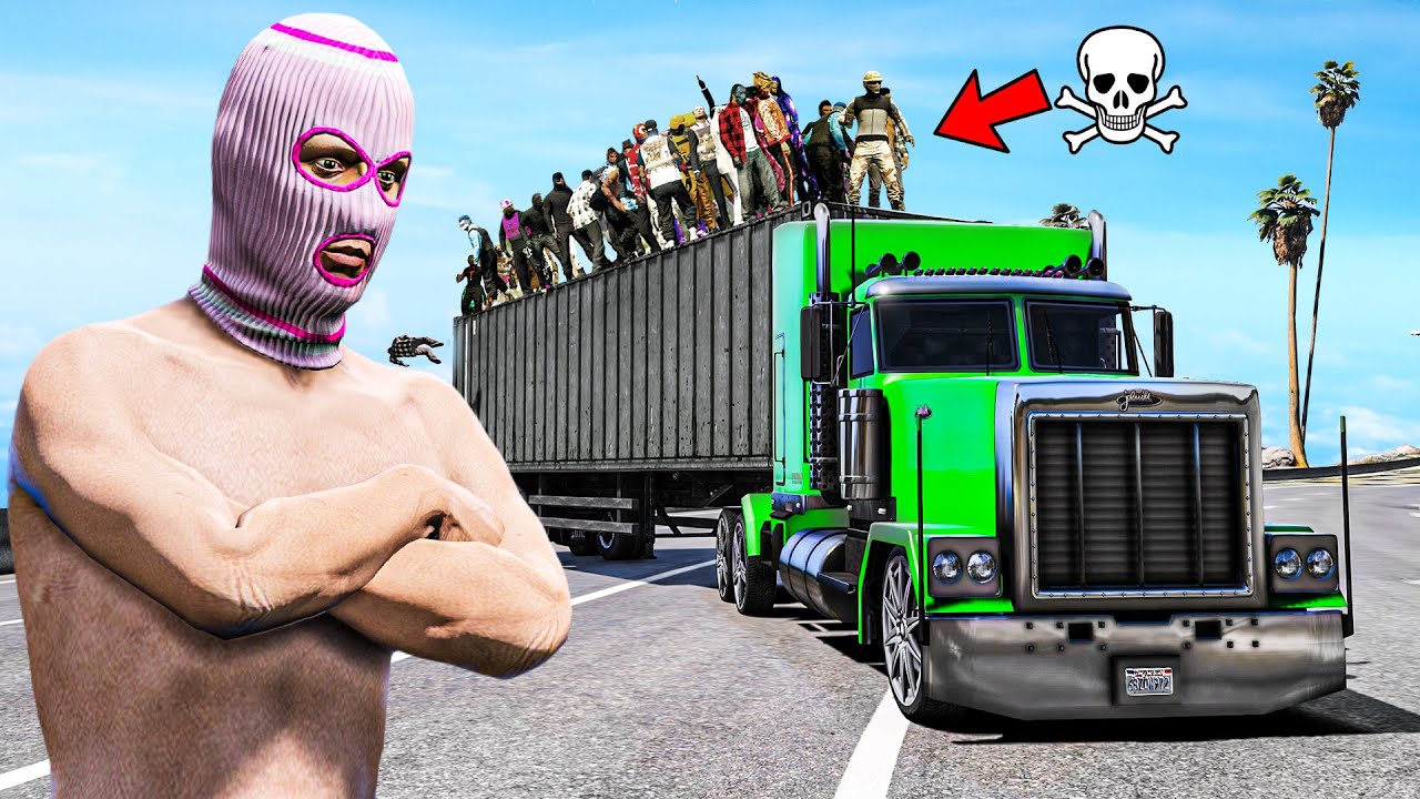30 Joueurs FOUS Sur Un Camion Dans GTA 5 !