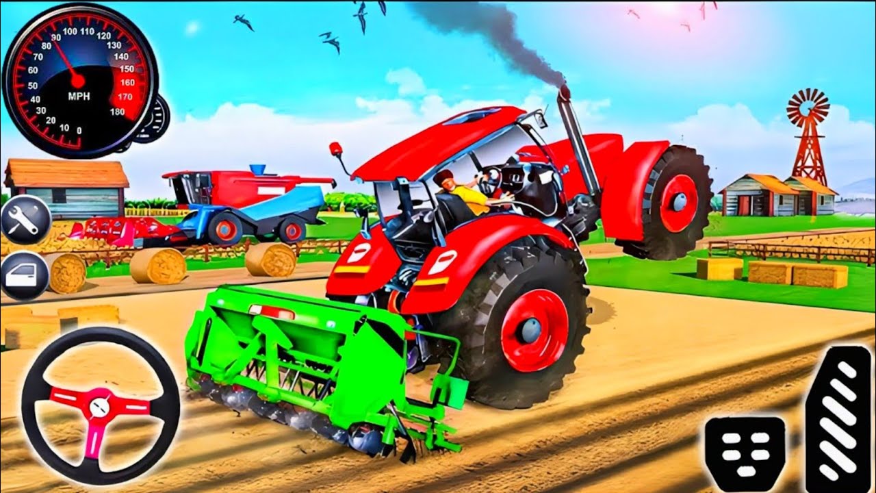 Real Tractor Driving Simulator - Indian Farming Transport Walkthrough - Android GamePlay