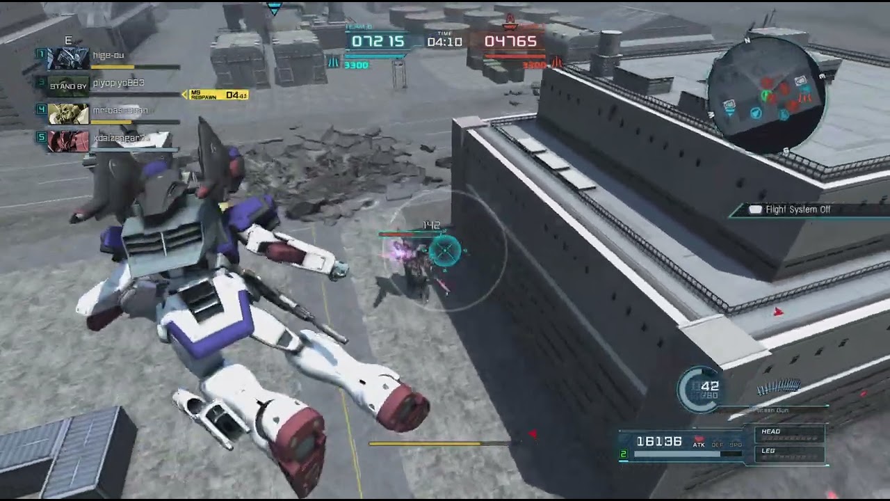 Gundam Battle Operations 2 - Hexacuting the enemy team from above