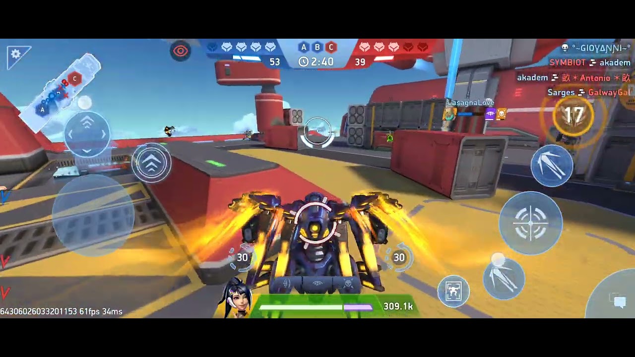 Mech arena. Hit-skills against hangar power