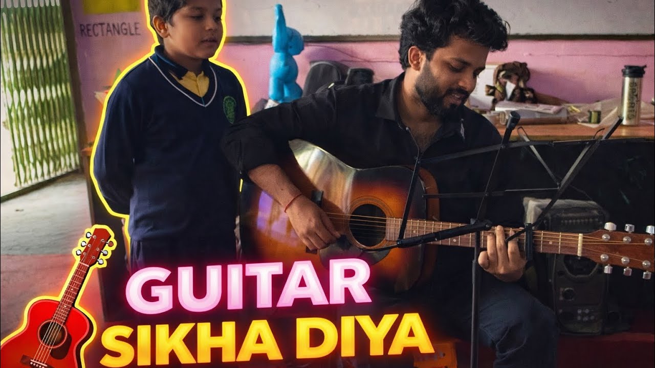 Ek din mein guitar sikha diya ❤️😮