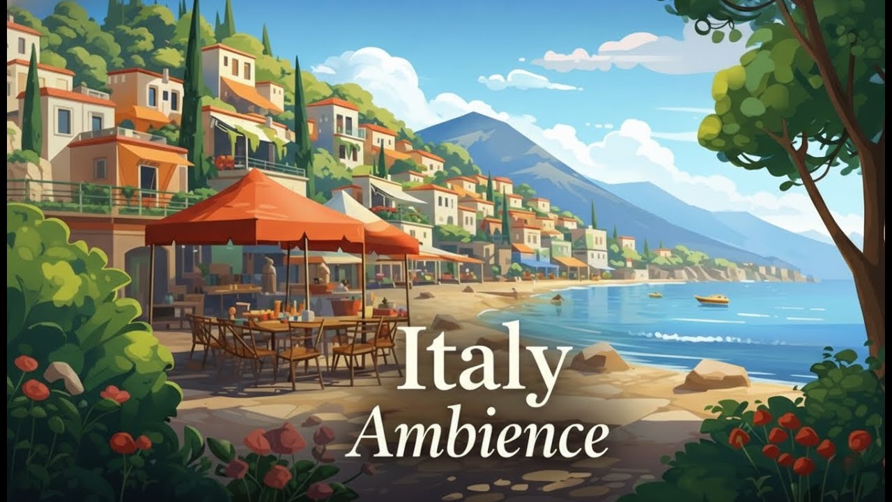 Escape to Italy: 2 Hour Relaxing Amalfi Coast & Lake Como Ambience with Soothing Mediterranean Music
