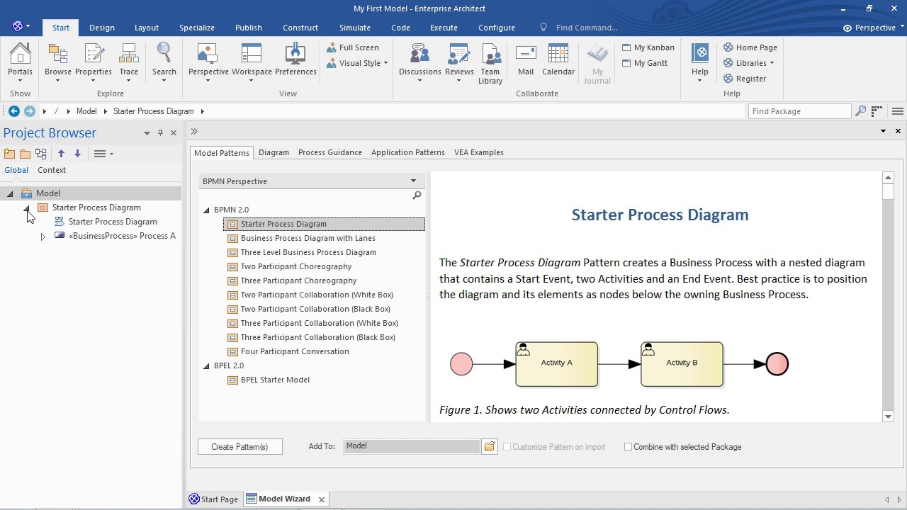 Creating a New Model in Enterprise Architect