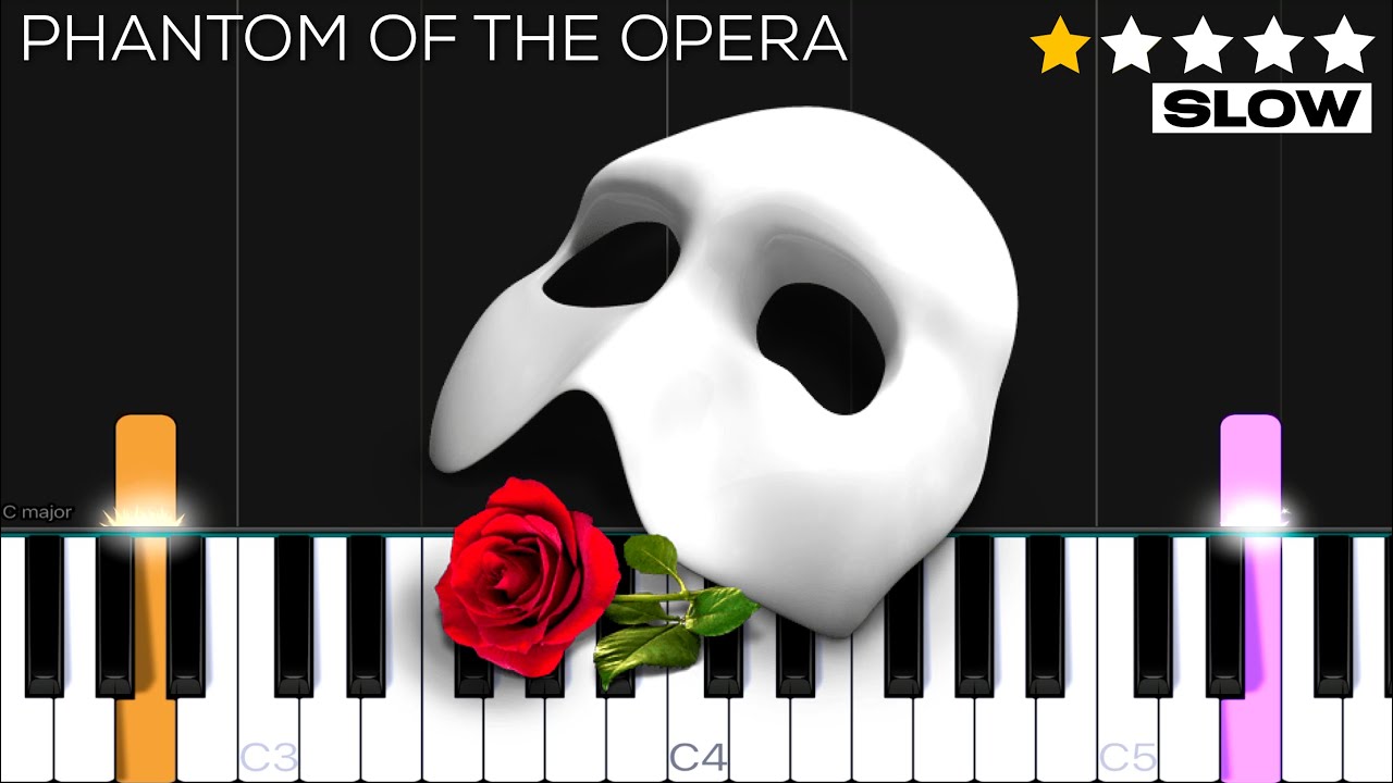 The Phantom Of The Opera Theme | EASY SLOW Piano Tutorial