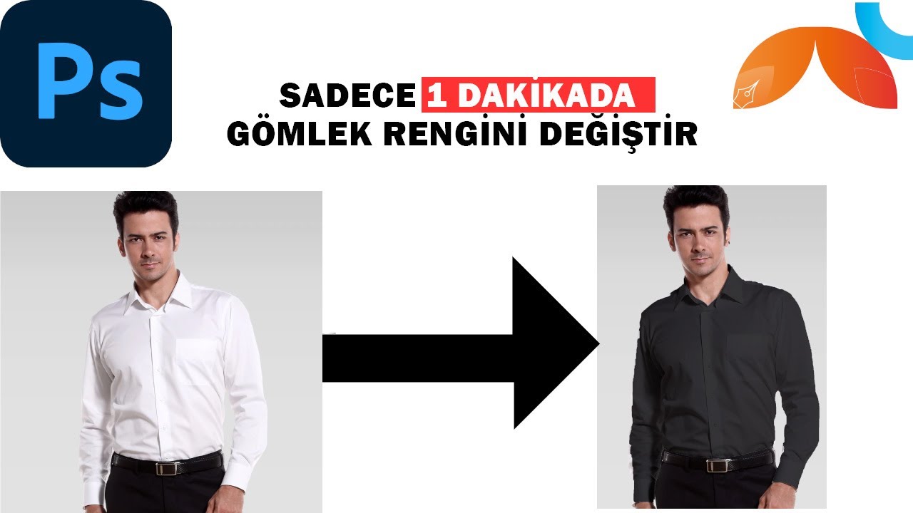 Adobe Photoshop ile 1 dakikada gömlek rengi değiştirme işlemi !
