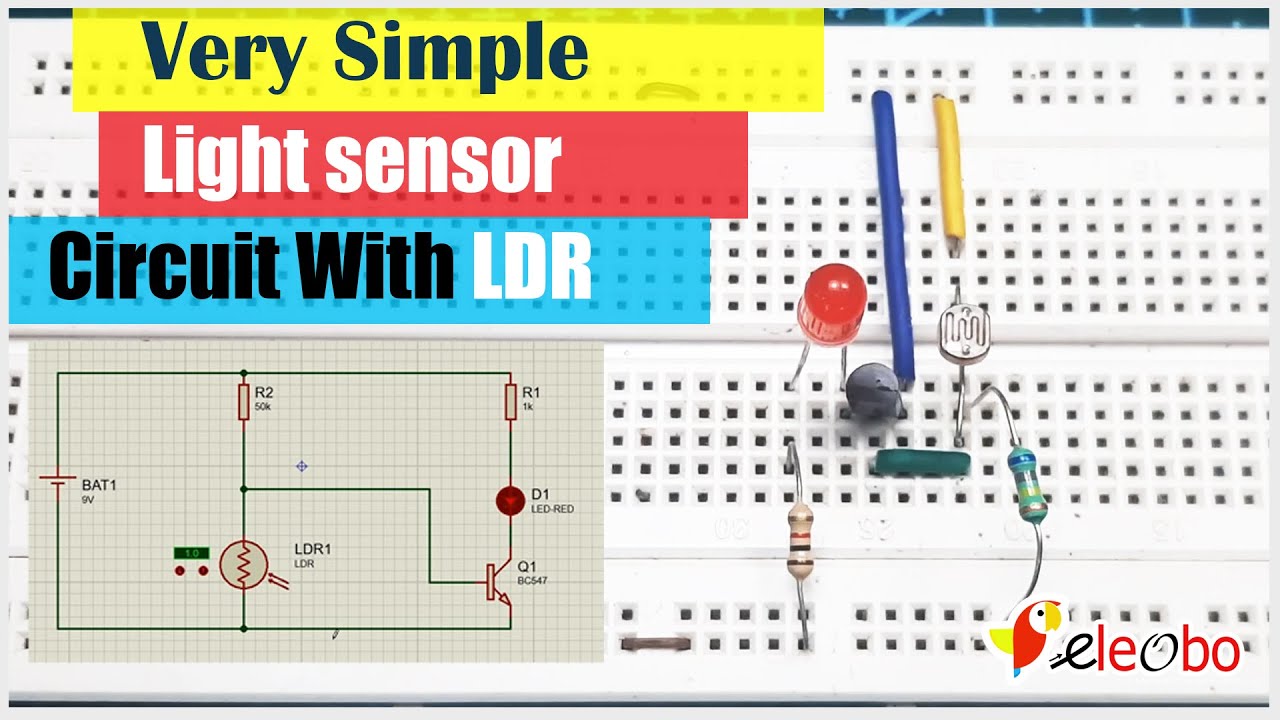 How to make Simple Light sensor | Darkness sensor circuit | simplest electronics mini project
