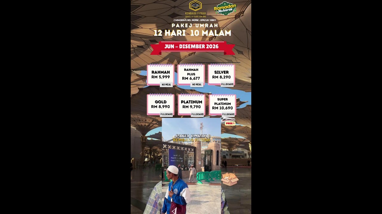 PAKEJ UMRAH BERSAMA KEMBARA FITRAH TRAVEL