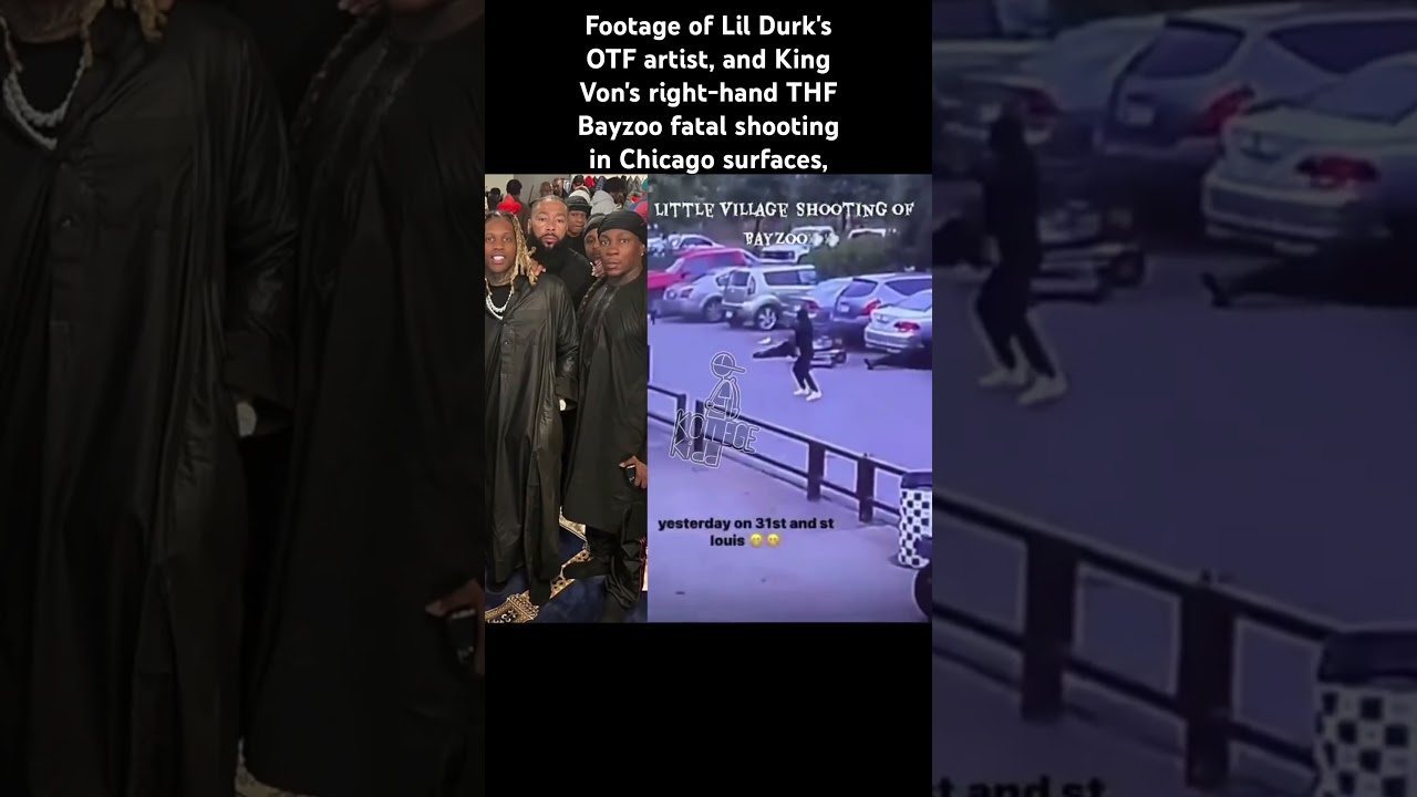 Footage of Lil Durk's OTF artist, and King Von's right-hand THF Bayzoo  shooting in Chicago