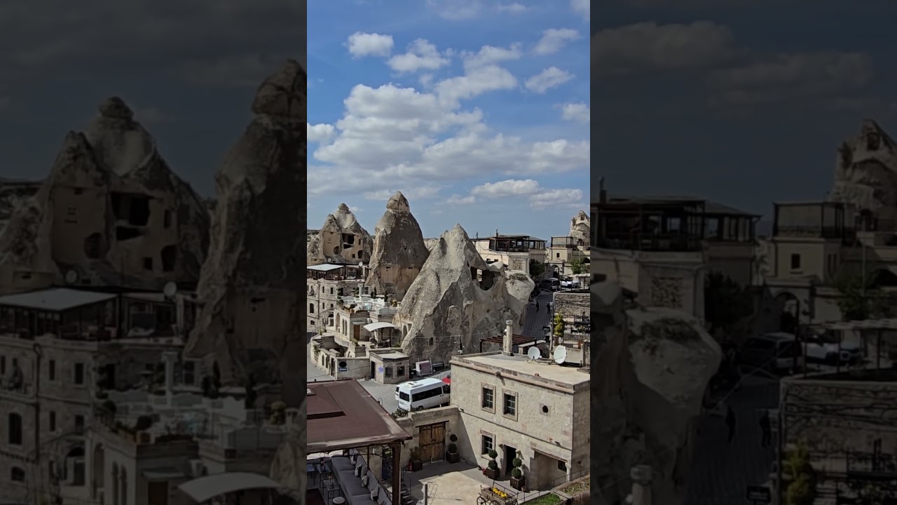 Гёреме, городок в Каппадокии, Турция. Goreme, a small town in Cappadocia, Turkey. #каппадокия