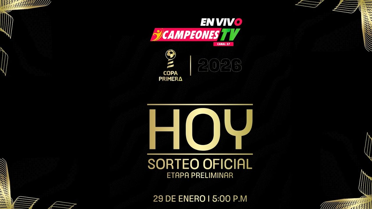 🏆 ¡SORTEO EN VIVO! Cruces de las Rondas Preliminares | Copa Primera 2026 ⚽🔥| 29/01/2026