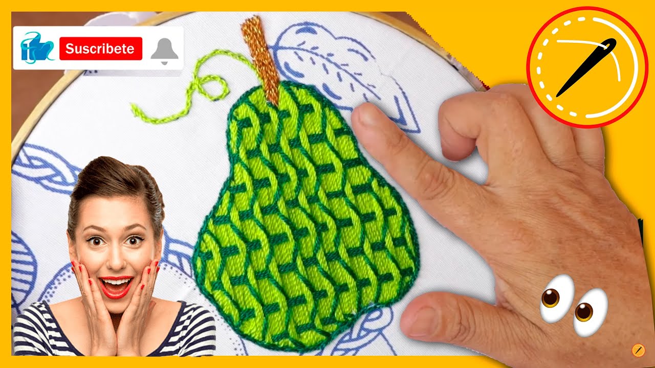Bordado para PERA🍐 BORDADOS FACILES 186