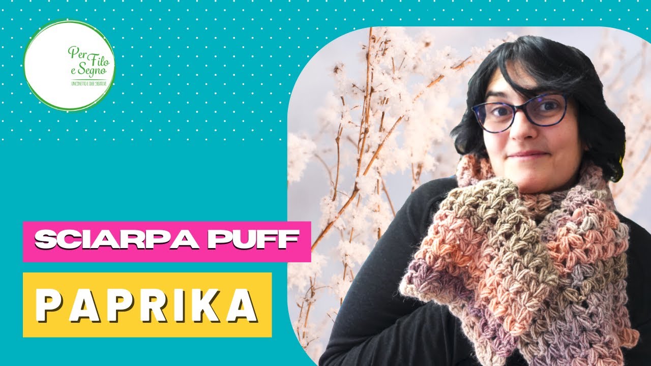 Sciarpa Paprika con punto Puff