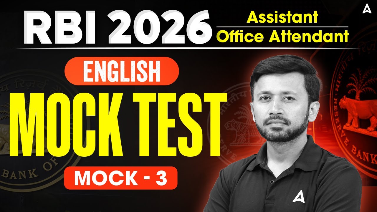 RBI Assistant & Office Attendant 2026 English | English Mock Test 3 | By Parth Sir