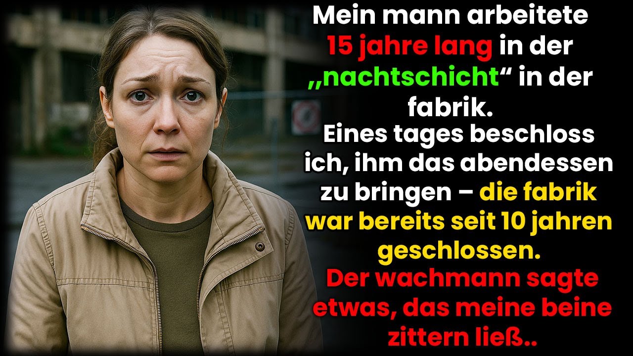 Als ich zur Fabrik meines Mannes kam, erfuhr ich; Sie war seit 10 Jahren geschlossen…