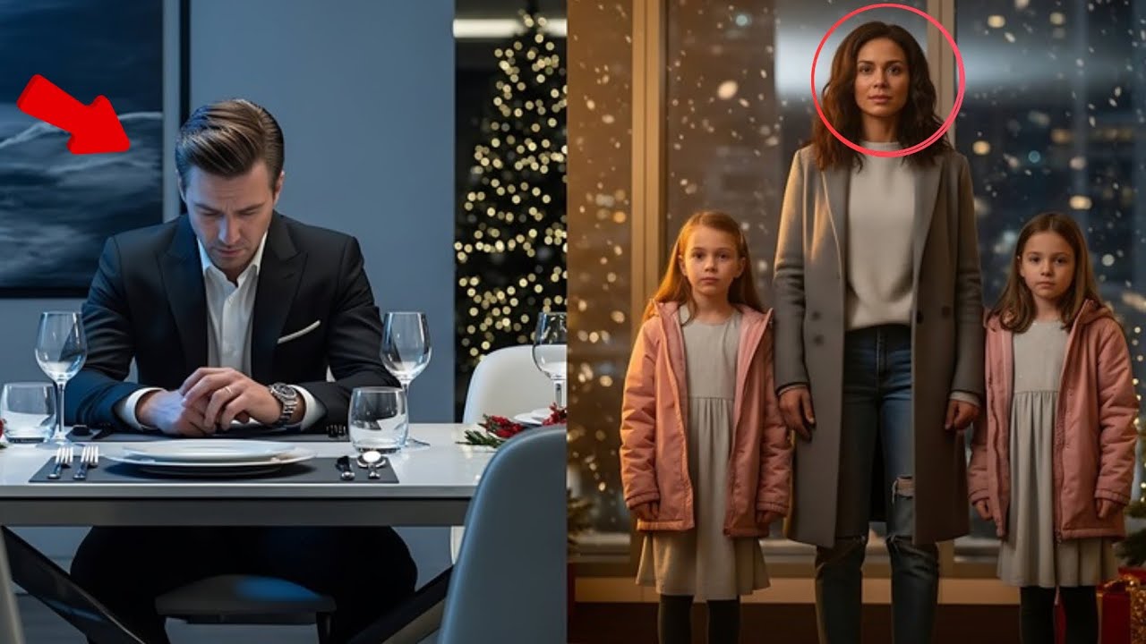 Sad Millionaire CEO Dines Alone on Christmas Eve—Then a Single Mother and Her Twin Daughters Arrive…