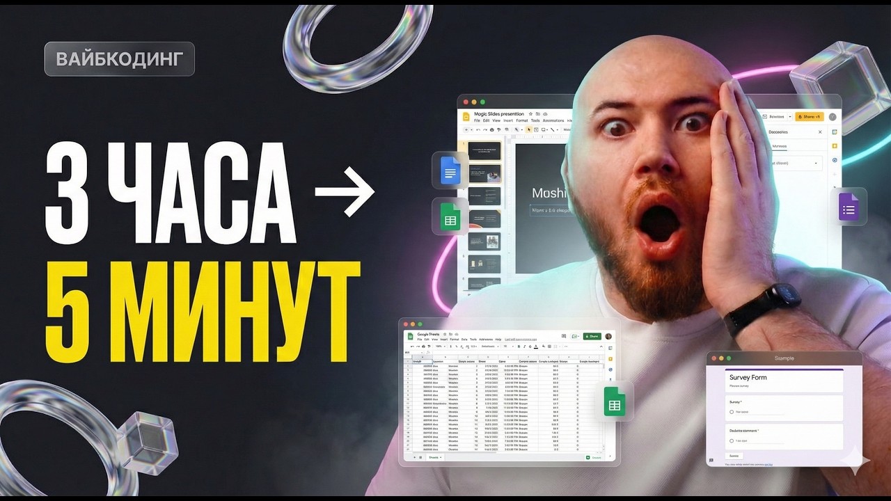 AI делает мою рутину в Google: показываю как. Вайбкодинг для обычных людей.