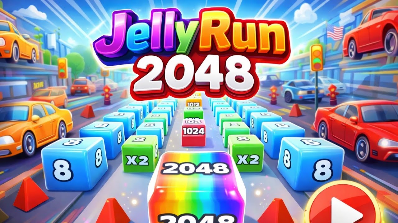 Jelly Run 2048 🌈 | Satisfying Merge Run to 2048!