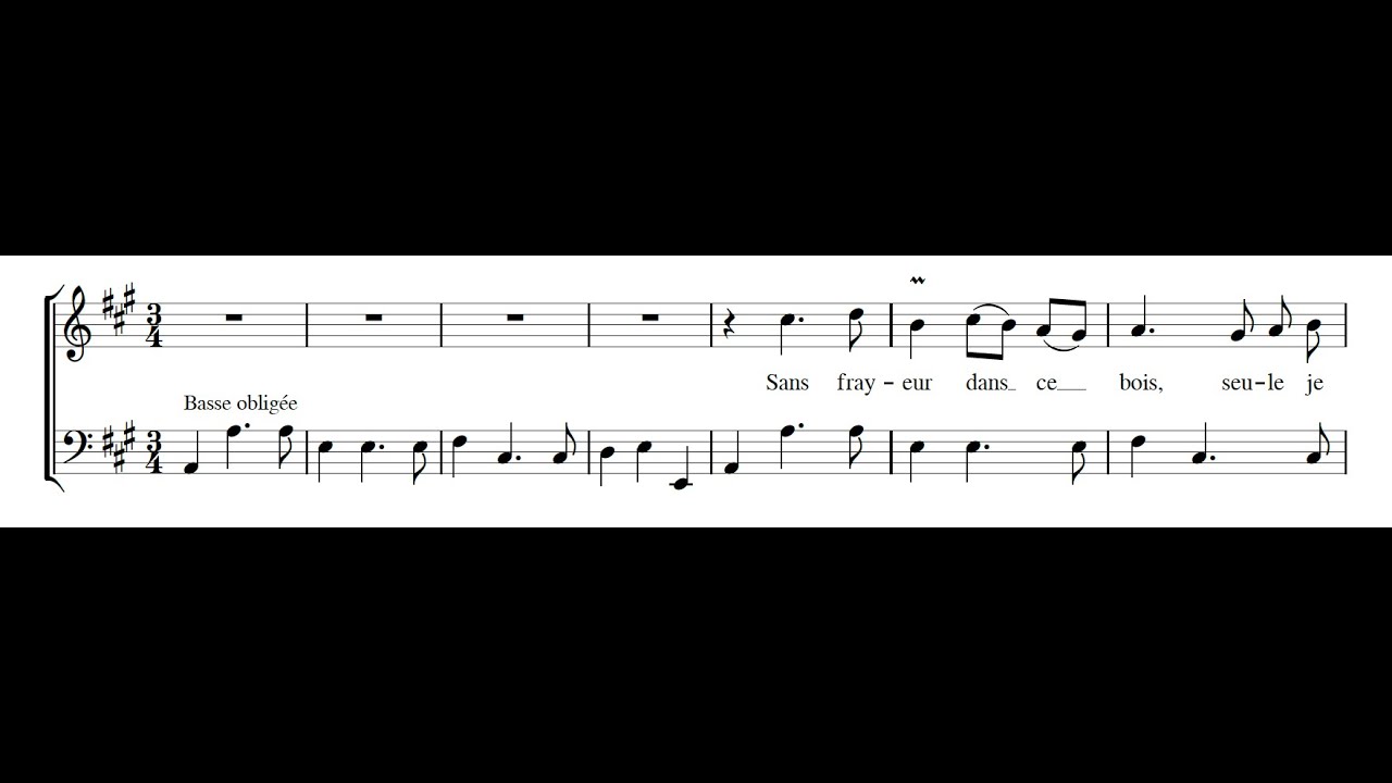 MARC-ANTOINE CHARPENTIER: Sans frayeur dans ce bois PDF SCORE