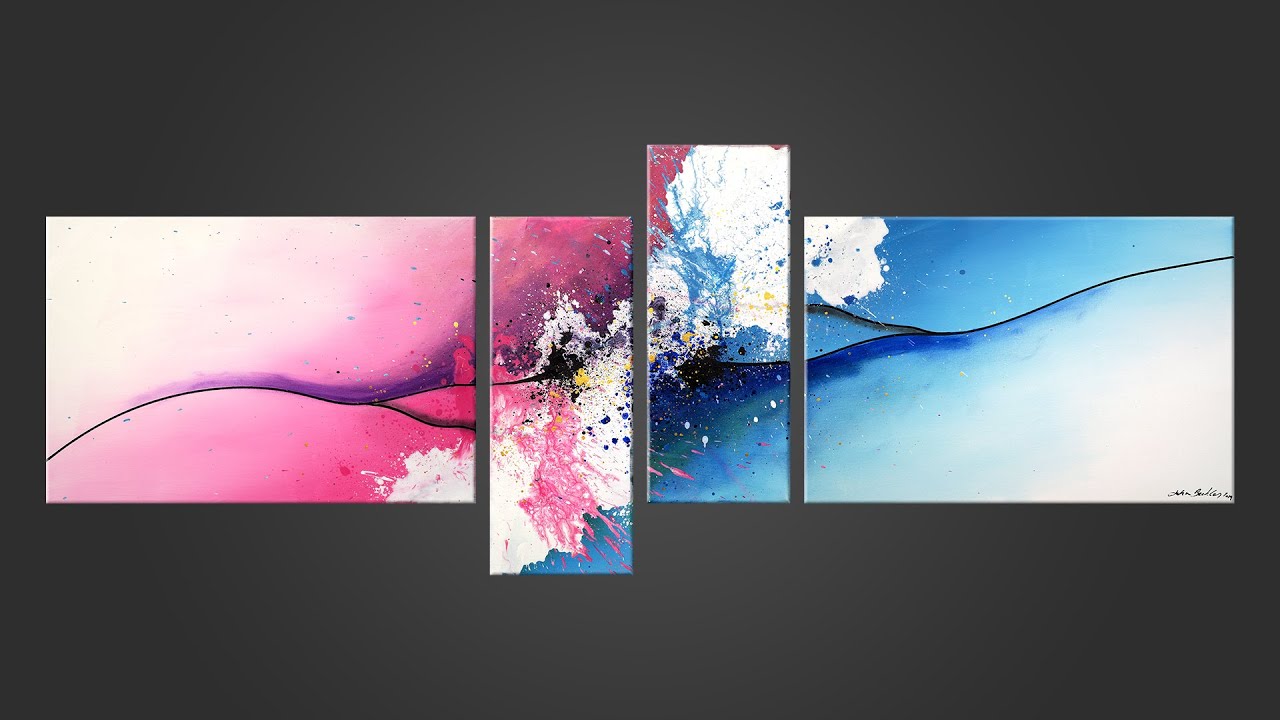 ABSTRACT PAINTING DEMO WITH POURING PAINT PART | Hexaemeron
