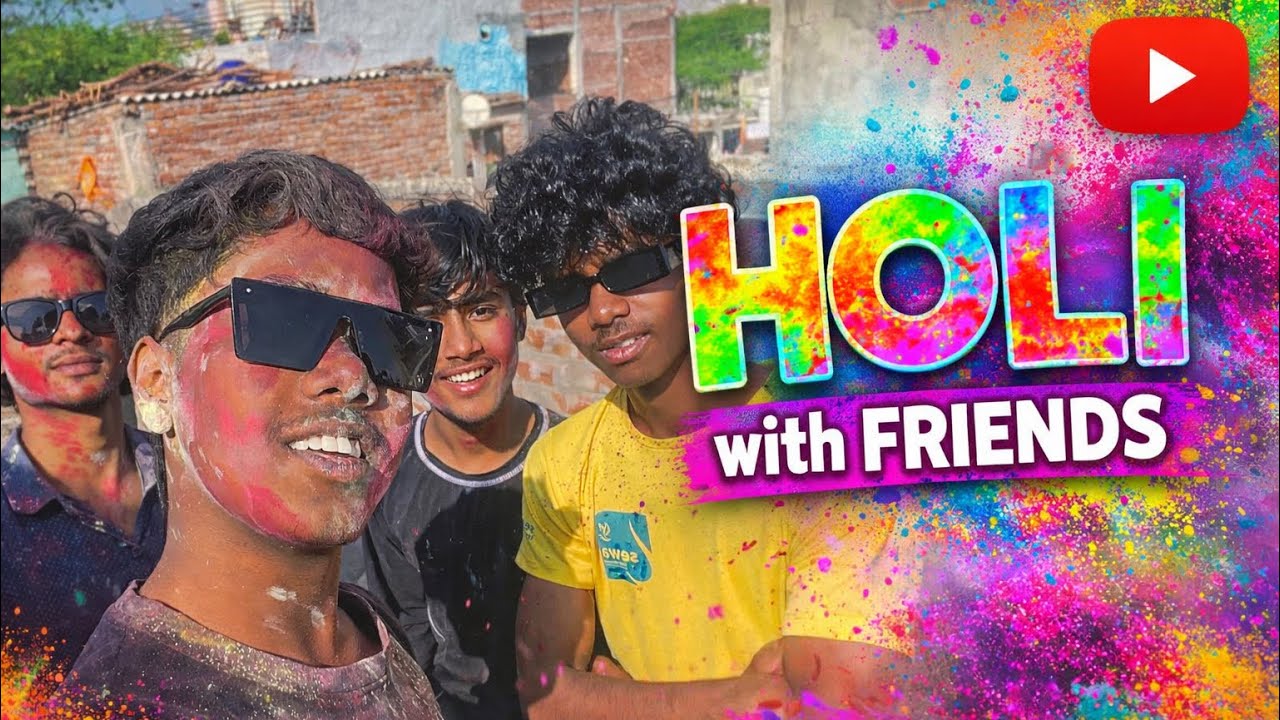Holi vlog with friends [bohot mje kiye holi me] #holi #vlog #youtube 