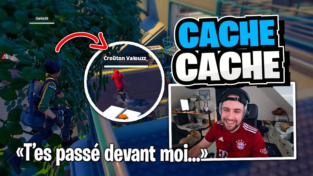 Il se bloque en cherchant une cachette de fou et gagne quand même...