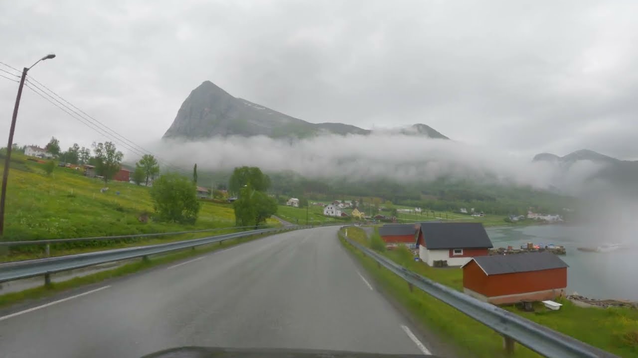 Driving in Norway - Reipa To Glomfjord - Helgelandskysten - 4K60