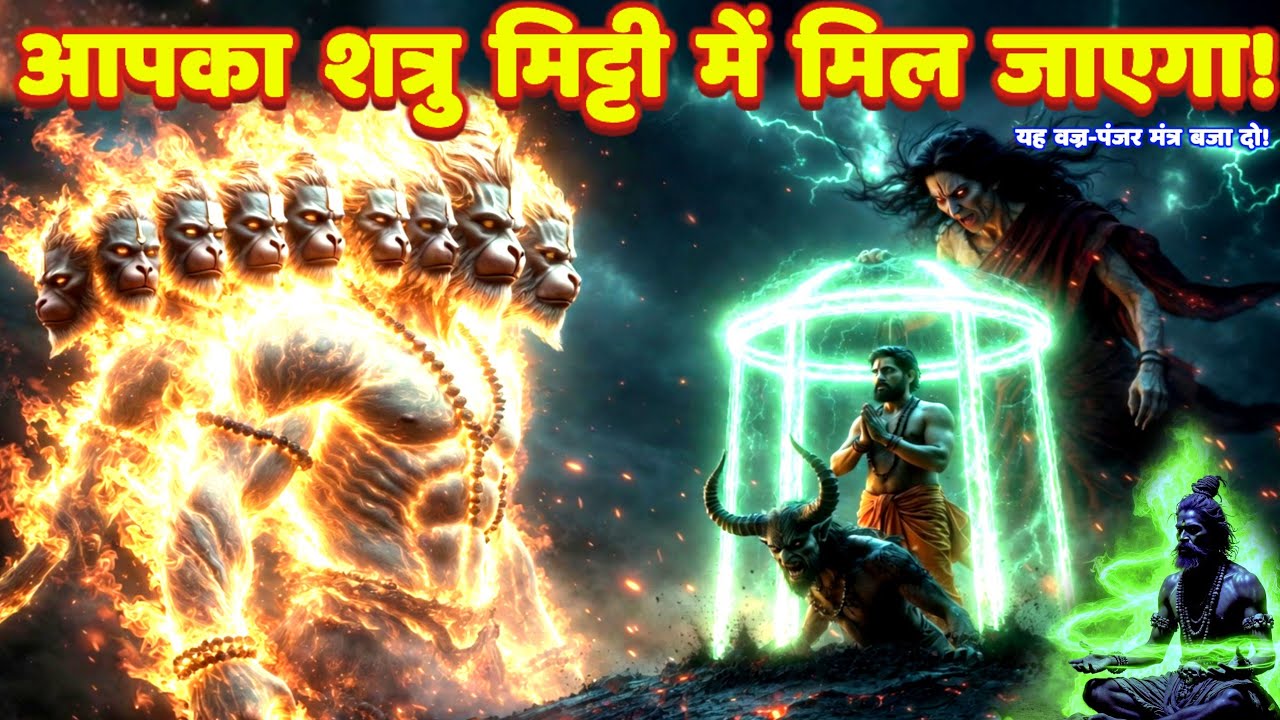 11 मुखी हनुमान वज्र-पंजर शत्रु मारण तांत्रिक मंत्र: Shatru Nashak Mantra | hanuman mantra