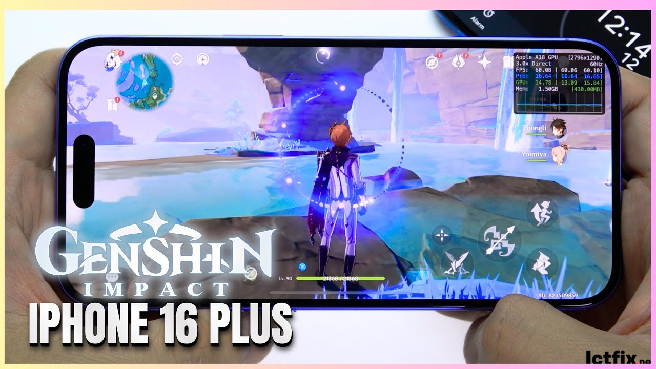 iPhone 16 Plus Genshin Impact Gaming test | Apple A18