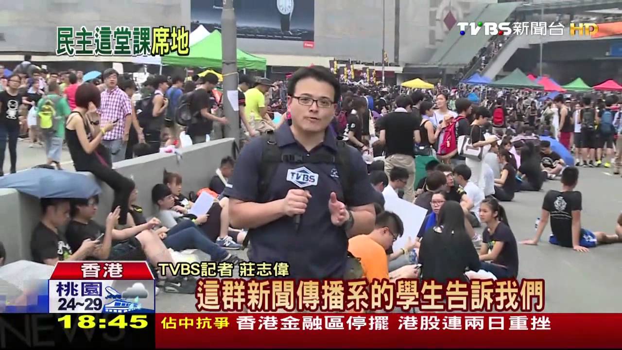 香港佔中／佔中街頭採訪！　港新聞系民主「實習課」