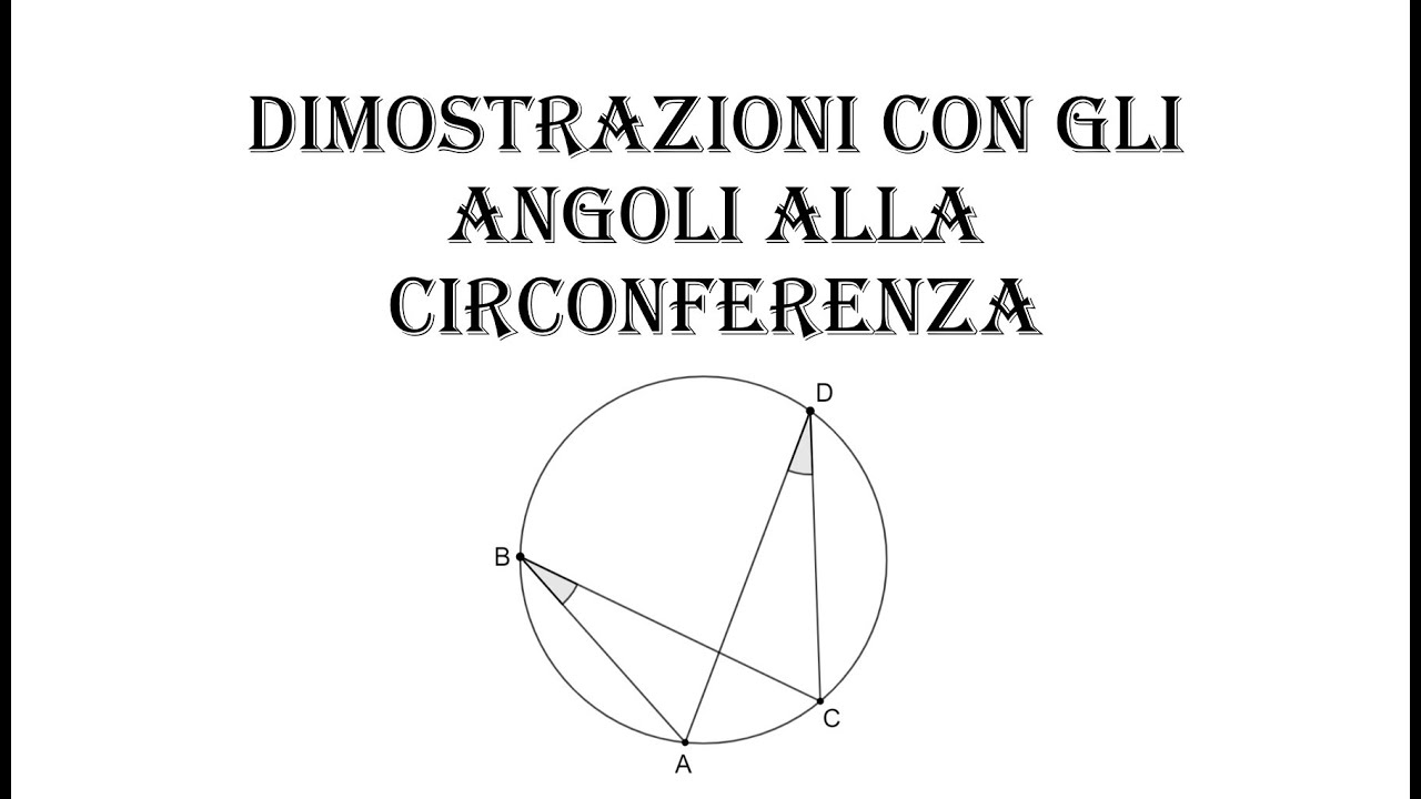 Dimostrazioni con gli angoli alla circonferenza