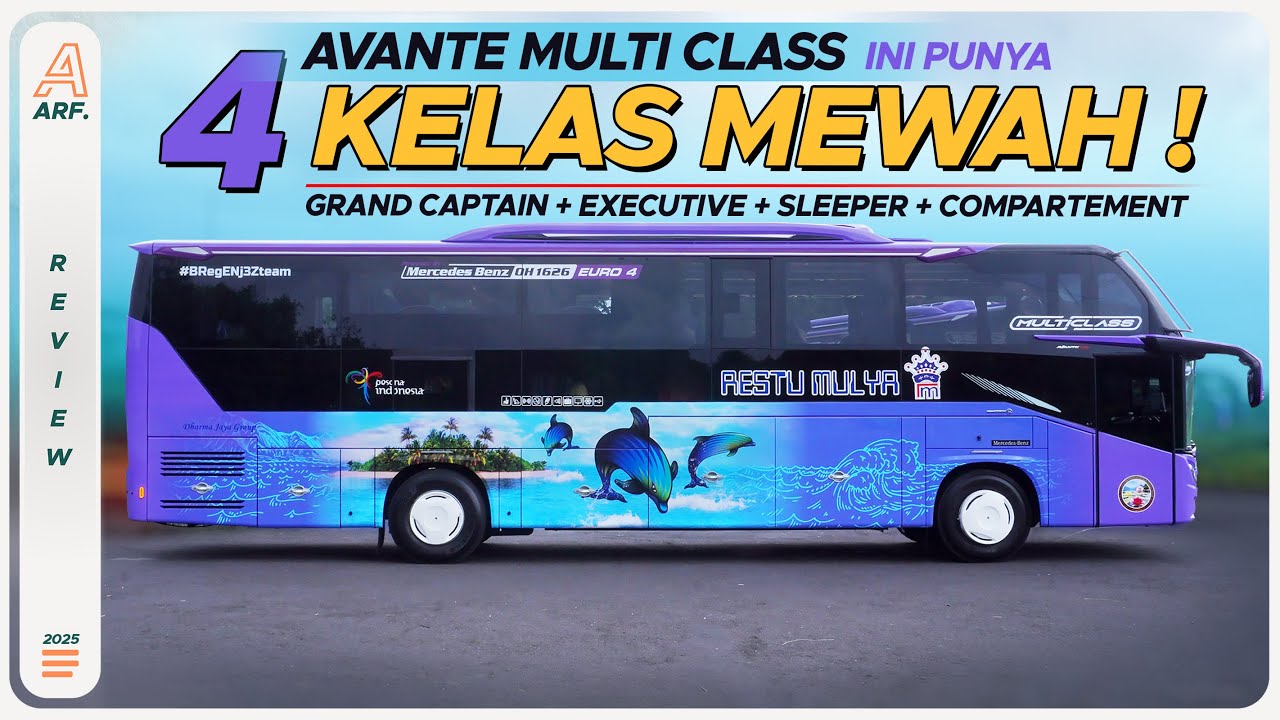 WOW ADA 4 KELAS MEWAH DI BUS INI ! New Avante Multi Class PO. Restu Mulya