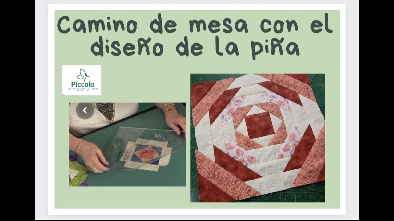 Camino de mesa con la tecnica de la piña clase 2