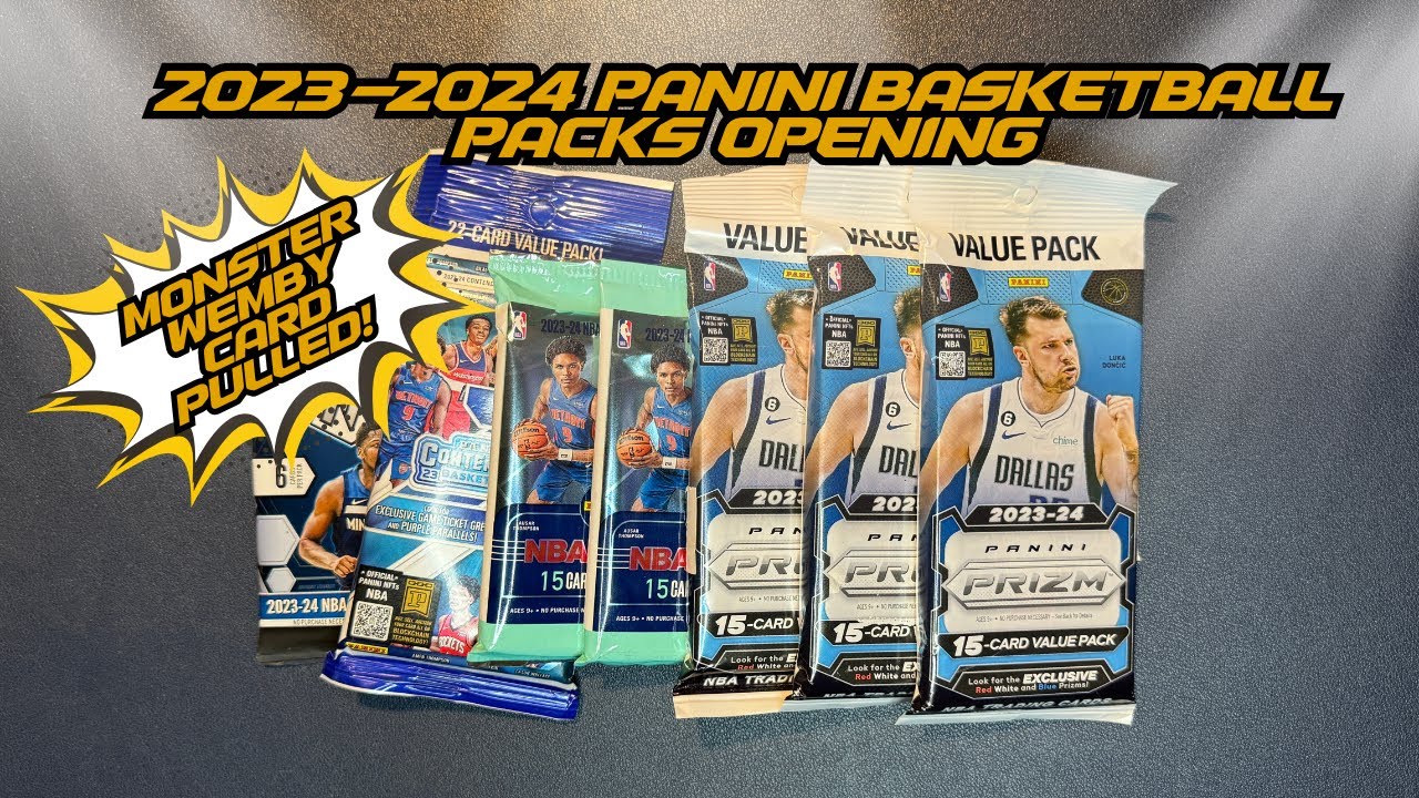 MONSTER WEMBY PRIZM CARD PULLED! | Opening Multiple 2023-2024 Panini Basketball Packs