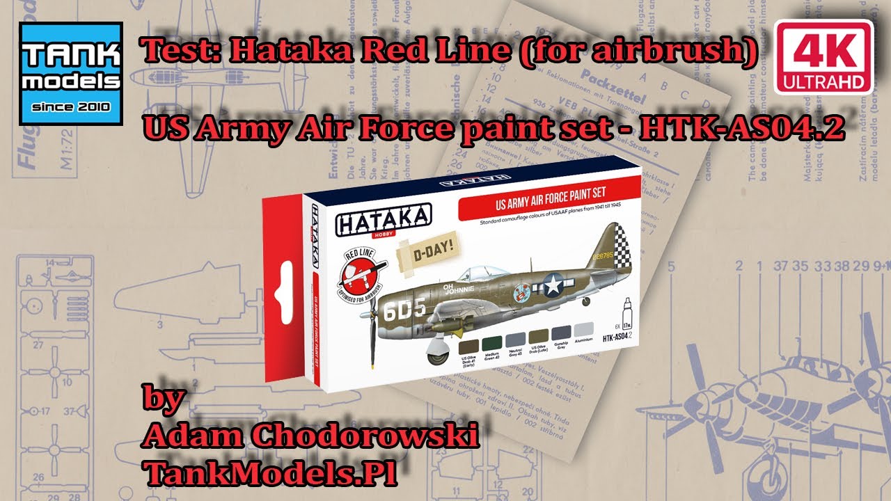 Test #4 - Hataka Red Line for Airbrush :  USAAF 1941-1945