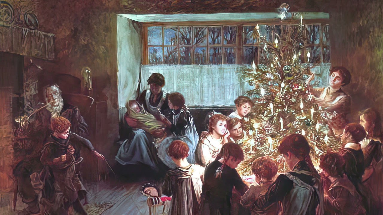 Christmas TV Art | The Christmas Tree | Vintage Art | 1911, Albert Chevallier Tayler