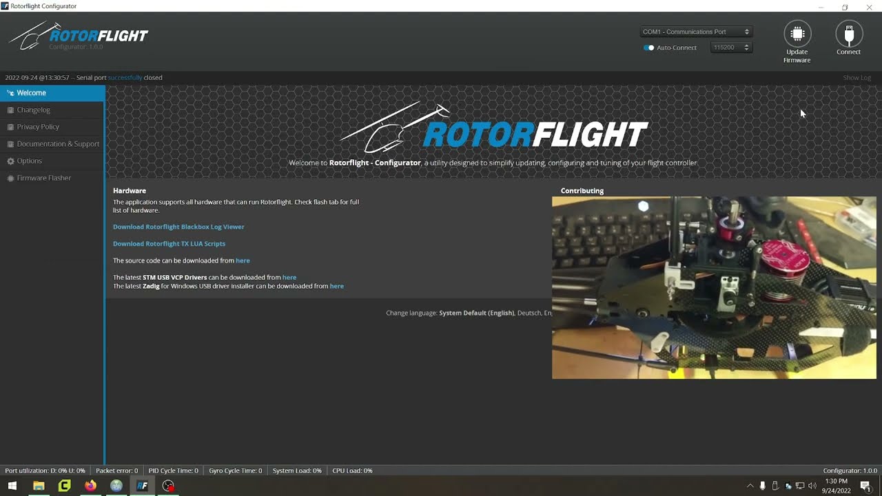 Hobbywing esc calibration in Rotorflight (headphone warning)