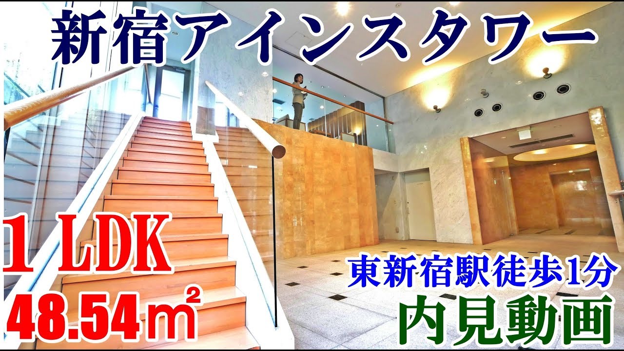 新宿アインスタワー 1LDK・48.54㎡・内見動画（東新宿駅徒歩1分）