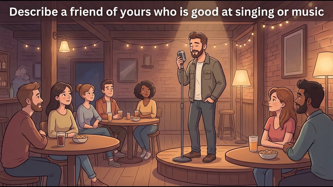 IELTS Speaking Part 2 – Describe a friend of yours who is good at singing or music