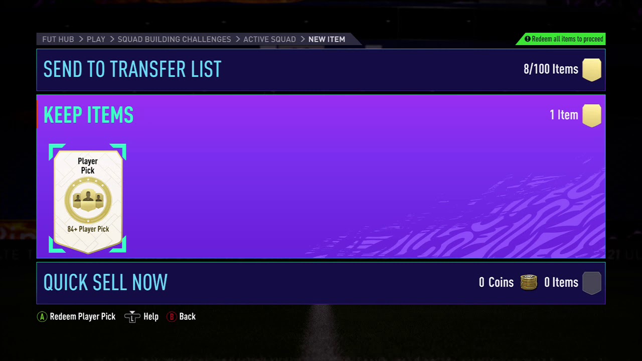 Fifa 21 84+ Rare Player Pick pack opening